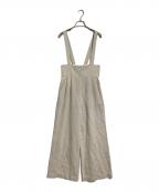 Nobleノーブル）の古着「ハイウエストサロペットパンツ リネン混　日本製」｜アイボリー