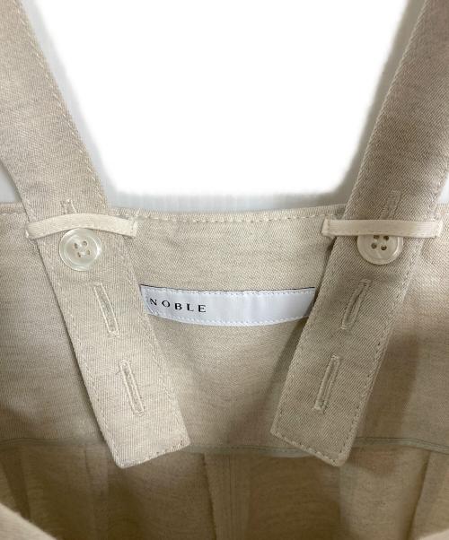 Noble（ノーブル）Noble (ノーブル) ハイウエストサロペットパンツ リネン混　日本製 アイボリー サイズ:38の古着・服飾アイテム