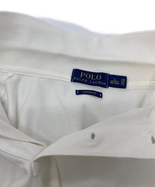 POLO RALPH LAUREN（ポロ・ラルフローレン）POLO RALPH LAUREN (ポロ・ラルフローレン) CUSTOM FIT ポロシャツ　半袖シャツ　ポニー刺繍 ホワイト サイズ:Lの古着・服飾アイテム
