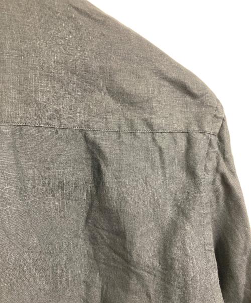 MARGARET HOWELL（マーガレットハウエル）MARGARET HOWELL (マーガレットハウエル) SHIRTING LINEN ブラウス　リネンブラウス　長袖ブラウス　日本製　麻 ブラック サイズ:Ⅲの古着・服飾アイテム