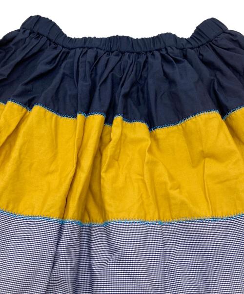 OLLEBOREBLA（アルベロベロ）OLLEBOREBLA (アルベロベロ) Alberobello ブタ chanミシン刺繍  ピノキオ  パッチワーク スカート　24SS マルチカラー サイズ:実寸参照の古着・服飾アイテム