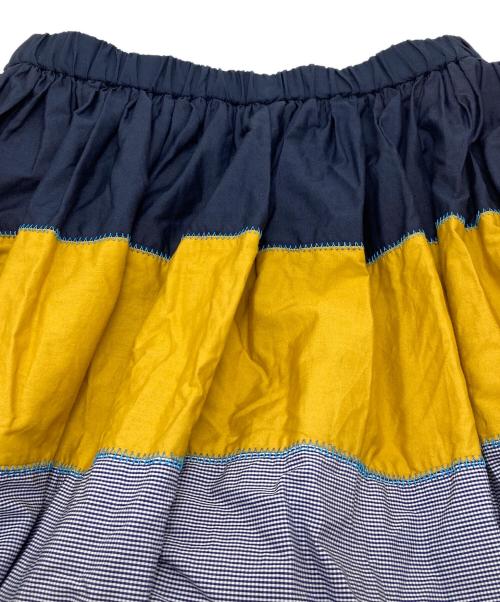 OLLEBOREBLA（アルベロベロ）OLLEBOREBLA (アルベロベロ) Alberobello ブタ chanミシン刺繍  ピノキオ  パッチワーク スカート　24SS マルチカラー サイズ:実寸参照の古着・服飾アイテム