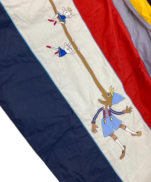 OLLEBOREBLA（アルベロベロ）OLLEBOREBLA (アルベロベロ) Alberobello ブタ chanミシン刺繍  ピノキオ  パッチワーク スカート　24SS マルチカラー サイズ:実寸参照の古着・服飾アイテム