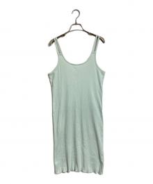 MARTIN MARGIELA（マルタン・マルジェラ）の古着「ノースリーブ・キャミソールワンピース JERSEY DRESS 2006年春 ここのえタグ」｜グリーン