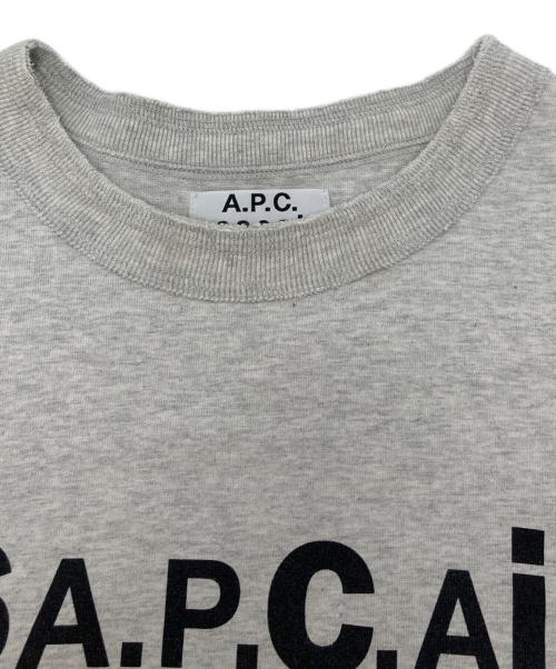 sacai（サカイ）sacai (サカイ) A.P.C. (アーペーセー) SIDE ZIP LOGO TEE サイドジップロゴTシャツ グレー サイズ:XSの古着・服飾アイテム