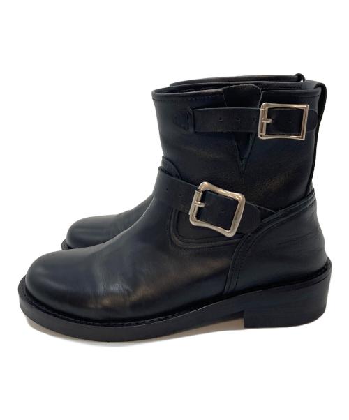 Adam et Rope（アダム エ ロペ）Adam et Rope (アダム エ ロペ) ショート エンジニアブーツ ブラック サイズ:実寸参照の古着・服飾アイテム