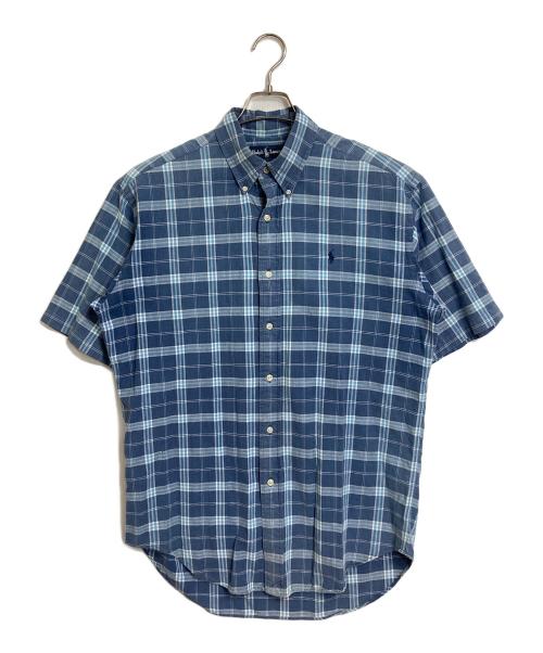 RALPH LAUREN（ラルフローレン）RALPH LAUREN (ラルフローレン) 【古着】半袖シャツ　チェックシャツ　ポニー刺繍　BLAIRE ネイビー サイズ:Mの古着・服飾アイテム