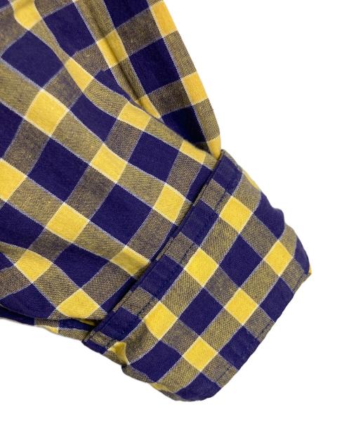 POLO RALPH LAUREN（ポロ・ラルフローレン）POLO RALPH LAUREN (ポロ・ラルフローレン) 【古着】90’Sボタンダウンシャツ　長袖シャツ　チェック　90年代 ポニー刺繍　BARTLETT イエロー×ネイビー サイズ:Sの古着・服飾アイテム