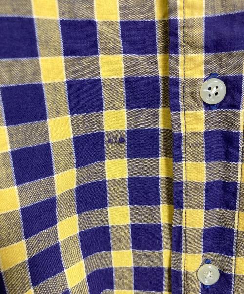 POLO RALPH LAUREN（ポロ・ラルフローレン）POLO RALPH LAUREN (ポロ・ラルフローレン) 【古着】90’Sボタンダウンシャツ　長袖シャツ　チェック　90年代 ポニー刺繍　BARTLETT イエロー×ネイビー サイズ:Sの古着・服飾アイテム