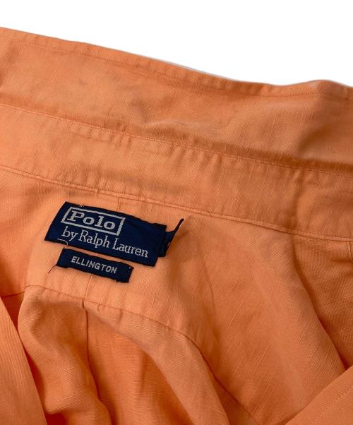 POLO RALPH LAUREN（ポロ・ラルフローレン）POLO RALPH LAUREN (ポロ・ラルフローレン) 【古着】シルクリネンボタンダウンシャツ　長袖シャツ　ポニー刺繍　ELLINGTON オレンジ サイズ:XLの古着・服飾アイテム