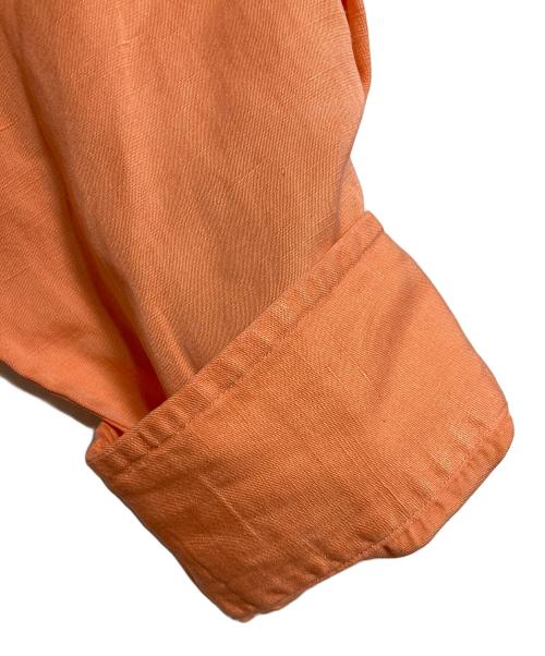 POLO RALPH LAUREN（ポロ・ラルフローレン）POLO RALPH LAUREN (ポロ・ラルフローレン) 【古着】シルクリネンボタンダウンシャツ　長袖シャツ　ポニー刺繍　ELLINGTON オレンジ サイズ:XLの古着・服飾アイテム