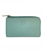 HIROFUヒロフ）の古着「レザー コンパクト カードケース コインケース」｜ブルー×グリーン