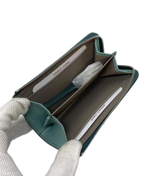 HIROFU（ヒロフ）HIROFU (ヒロフ) レザー コンパクト カードケース コインケース ブルー×グリーン サイズ:00の古着・服飾アイテム