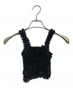LEINWANDEラインヴァンド）の古着「Poko Poko Camisole ポコポコキャミソール」｜ブラック
