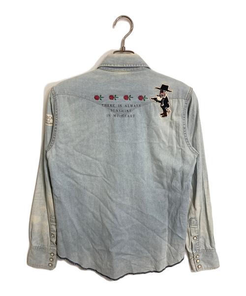 WACKO MARIA（ワコマリア）WACKO MARIA (ワコマリア) デニムワッペンシャツ ブルー サイズ:Sの古着・服飾アイテム
