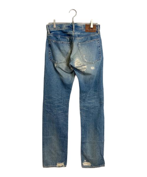 Hysteric Glamour（ヒステリックグラマー）Hysteric Glamour (ヒステリックグラマー) 15AW SP加工WRデニムパンツ スタッズデニムパンツ　5ポケット　日本製 ブルー サイズ:W30 L32の古着・服飾アイテム