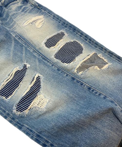 Hysteric Glamour（ヒステリックグラマー）Hysteric Glamour (ヒステリックグラマー) 15AW SP加工WRデニムパンツ スタッズデニムパンツ　5ポケット　日本製 ブルー サイズ:W30 L32の古着・服飾アイテム