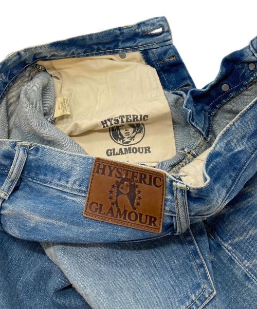 Hysteric Glamour（ヒステリックグラマー）Hysteric Glamour (ヒステリックグラマー) 15AW SP加工WRデニムパンツ スタッズデニムパンツ　5ポケット　日本製 ブルー サイズ:W30 L32の古着・服飾アイテム