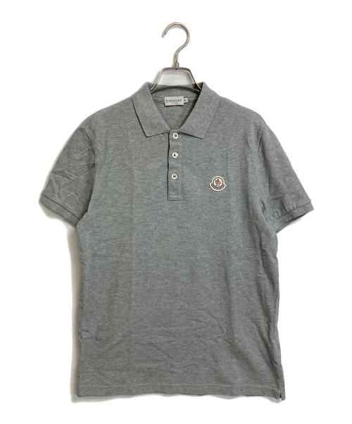 MONCLER（モンクレール）MONCLER (モンクレール) ロゴワッペンポロシャツ　コットンポロシャツ グレー サイズ:Mの古着・服飾アイテム
