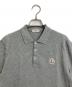 MONCLER (モンクレール) ロゴワッペンポロシャツ　コットンポロシャツ グレー サイズ:M：9000円