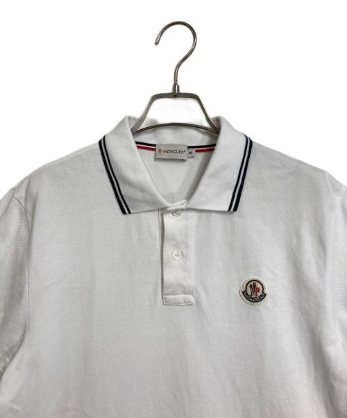 MONCLER（モンクレール）MONCLER (モンクレール) ポロシャツ ホワイト サイズ:Mの古着・服飾アイテム