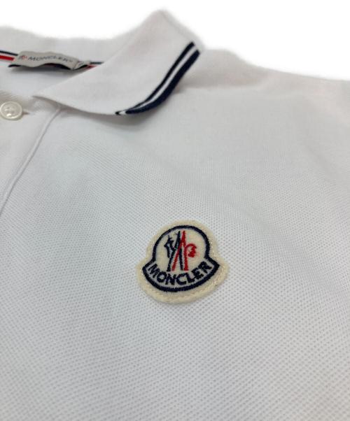 MONCLER（モンクレール）MONCLER (モンクレール) ポロシャツ ホワイト サイズ:Mの古着・服飾アイテム