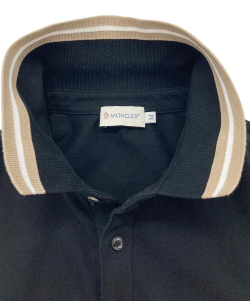 MONCLER（モンクレール）MONCLER (モンクレール) ロゴワッペンポロシャツ ブラック サイズ:Mの古着・服飾アイテム