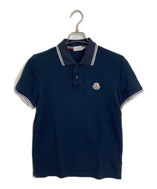 MONCLER（モンクレール）MONCLER (モンクレール) ロゴワッペンポロシャツ ネイビー サイズ:Mの古着・服飾アイテム