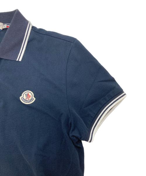 MONCLER（モンクレール）MONCLER (モンクレール) ロゴワッペンポロシャツ ネイビー サイズ:Mの古着・服飾アイテム