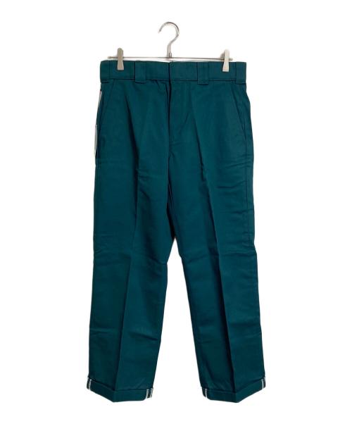 Dickies（ディッキーズ）Dickies (ディッキーズ) レギュラーフィット カフス ワークパンツ　タグ付き グリーン サイズ:W32 L27の古着・服飾アイテム