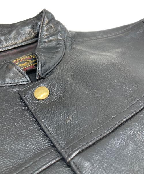 SKULL FLIGHT（スカルフライト）SKULL FLIGHT (スカルフライト) レザーベスト レースアップ ブラック サイズ:40の古着・服飾アイテム