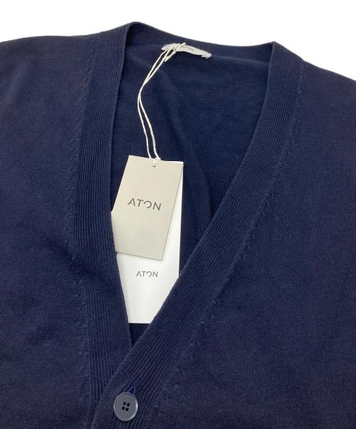 ATON（エイトン）ATON (エイトン) スタンダードカーディガン　コットンカーディガン ネイビー サイズ:06の古着・服飾アイテム