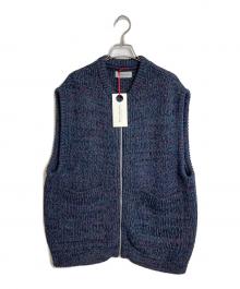 ENCOMING（インカミング）の古着「KNITTED TWO POCKET VEST ニット2ポケットベスト」｜グレー×ネイビー