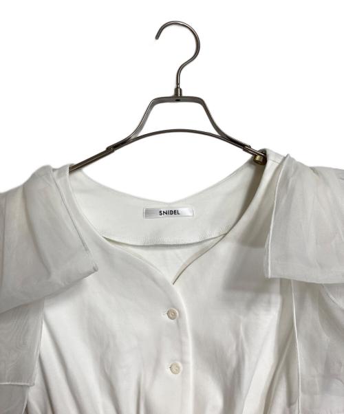 Snidel（スナイデル）Snidel (スナイデル) ウエストシャーリングリボンカットプルオーバー ホワイト サイズ:Fの古着・服飾アイテム