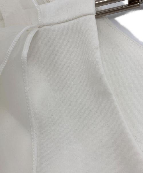 Snidel（スナイデル）Snidel (スナイデル) ウエストシャーリングリボンカットプルオーバー ホワイト サイズ:Fの古着・服飾アイテム