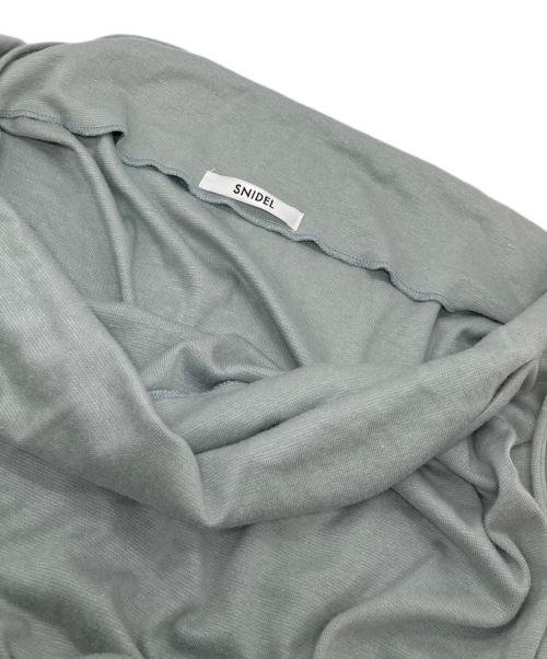 Snidel（スナイデル）Snidel (スナイデル) ドレープネックカットワンピース　ノースリーブ ブルー サイズ:Fの古着・服飾アイテム