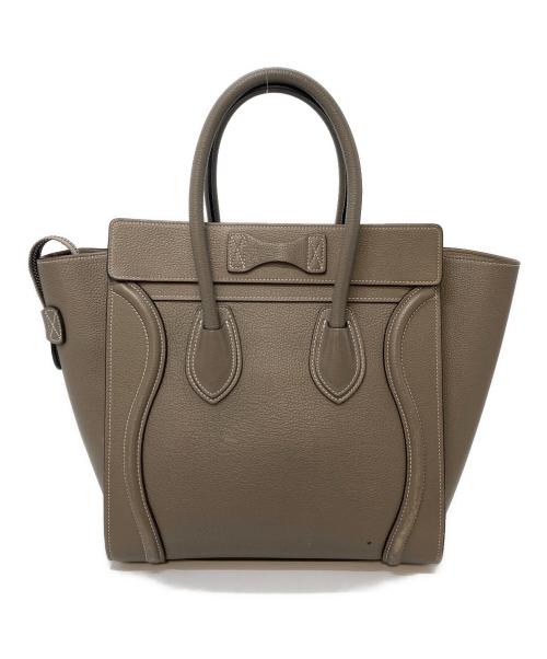 CELINE（セリーヌ）CELINE (セリーヌ) ハンドバッグ　レザーバッグ　ラゲージ マイクロ　スリ スリ サイズ:実寸参照の古着・服飾アイテム