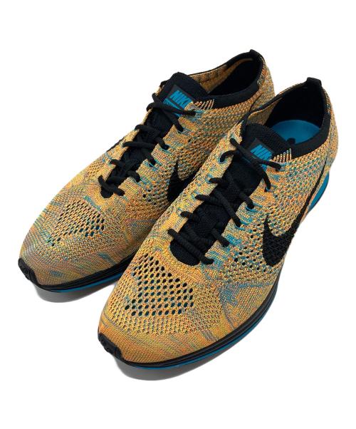 NIKE（ナイキ）NIKE (ナイキ) フライニット レーサー　ランニングシューズ　スポーツ　アウトドア イエロー サイズ:US 10の古着・服飾アイテム