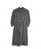 willfullyウィルフリー）の古着「volume sleeve zip comfortable knit all-in-one　オールインワン　つなぎ　」｜グレー