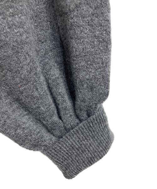 willfully（ウィルフリー）willfully (ウィルフリー) volume sleeve zip comfortable knit all-in-one　オールインワン　つなぎ　 グレー サイズ:FREEの古着・服飾アイテム