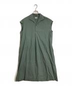 SCYEサイ）の古着「ノースリーブワンピース イタリアンカラードレス　ロングワンピース　日本製」｜グリーン
