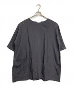 HOBONICHI + a.ホボニチ）の古着「麻のざっくりワンピース 2WAY  半袖ワンピース　日本製」｜パープル