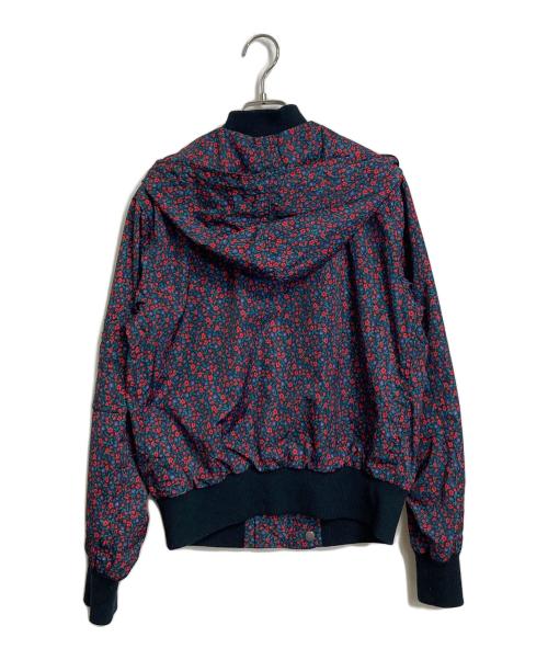 COACH（コーチ）COACH (コーチ) フラワープリントブルゾン　ナイロンパーカー ブラック×レッド サイズ:Sの古着・服飾アイテム
