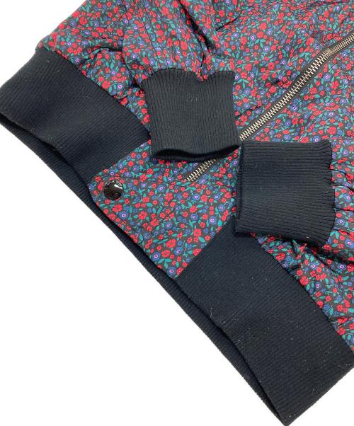 COACH（コーチ）COACH (コーチ) フラワープリントブルゾン　ナイロンパーカー ブラック×レッド サイズ:Sの古着・服飾アイテム