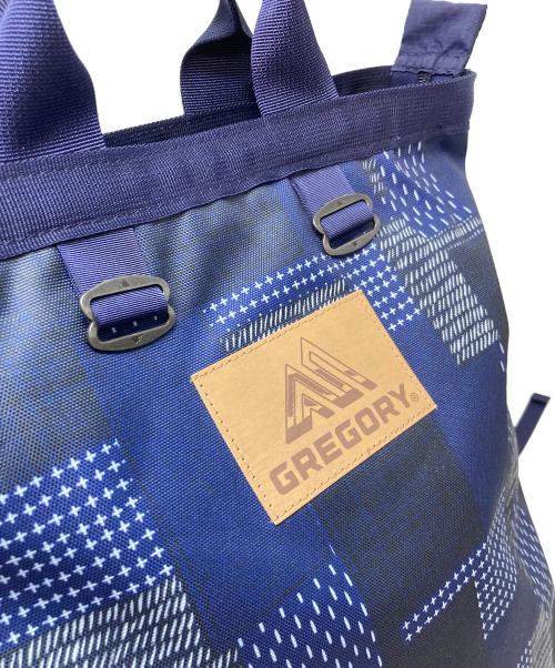 GREGORY（グレゴリー）GREGORY (グレゴリー) フラッシュデイ バックパック　パッチパーク柄　2WAY リュック　トートバッグ インディゴパッチワーク サイズ:実寸参照の古着・服飾アイテム