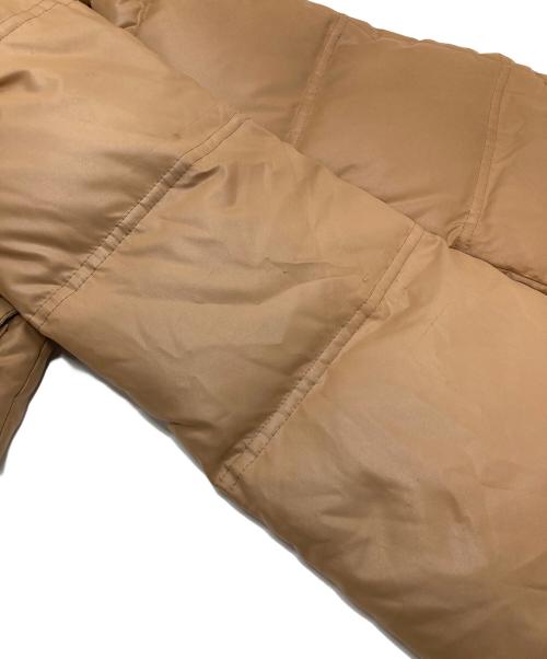 BURBERRY BLUE LABEL（バーバリーロンドンブルーレーベル）BURBERRY BLUE LABEL (バーバリーロンドンブルーレーベル) 裏チェック ダウンコート　フードファー　アウター　タヌキ ベージュ サイズ:38の古着・服飾アイテム