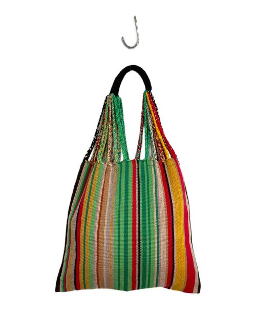 MARNI（マルニ）MARNI (マルニ) ハンモックバッグ　マーケットバッグ　ハンドバッグ　トートバッグ　ストライプ マルチカラー ラスタカラー サイズ:実寸参照の古着・服飾アイテム
