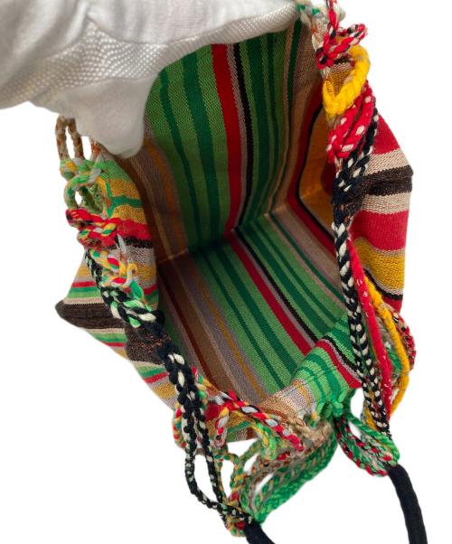 MARNI（マルニ）MARNI (マルニ) ハンモックバッグ　マーケットバッグ　ハンドバッグ　トートバッグ　ストライプ マルチカラー ラスタカラー サイズ:実寸参照の古着・服飾アイテム