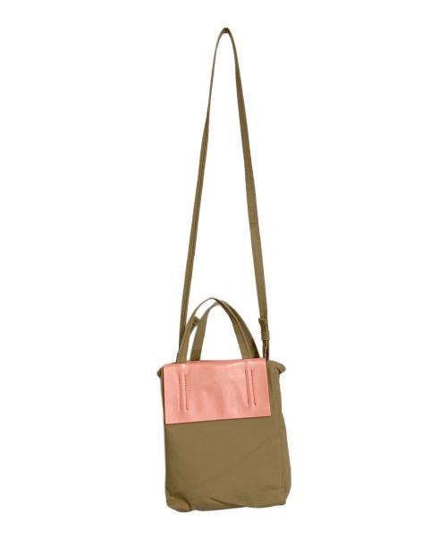 Acne studios（アクネ ストゥディオス）ACNE STUDIOS (アクネ ストゥディオス) ペイパリーナイロントートバッグ　ショルダーバッグ　ハンドバッグ ピンクベージュ サイズ:実寸参照の古着・服飾アイテム