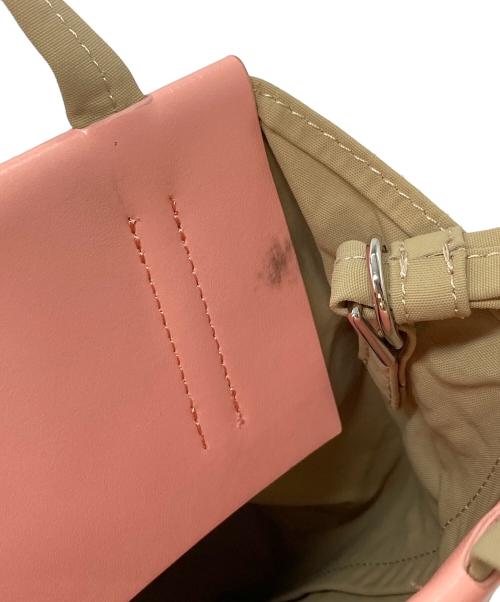 Acne studios（アクネ ストゥディオス）ACNE STUDIOS (アクネ ストゥディオス) ペイパリーナイロントートバッグ　ショルダーバッグ　ハンドバッグ ピンクベージュ サイズ:実寸参照の古着・服飾アイテム